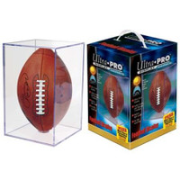 FOOTBALL DISPLAY CASE … with ULTRAVIOLET barrier, built-in stand