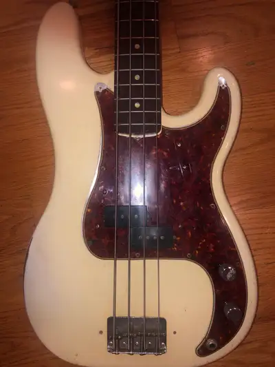 1966  Olympic white fender precision bass, View more