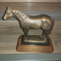 2 Cast bronze Suzann Fiedler horse statue/trophy