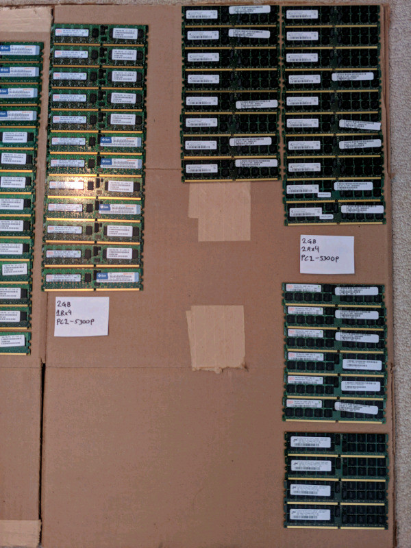 2GB DDR2 PC2-5300 ECC RAM, Memory - Lots available in Servers in Markham / York Region - Image 2