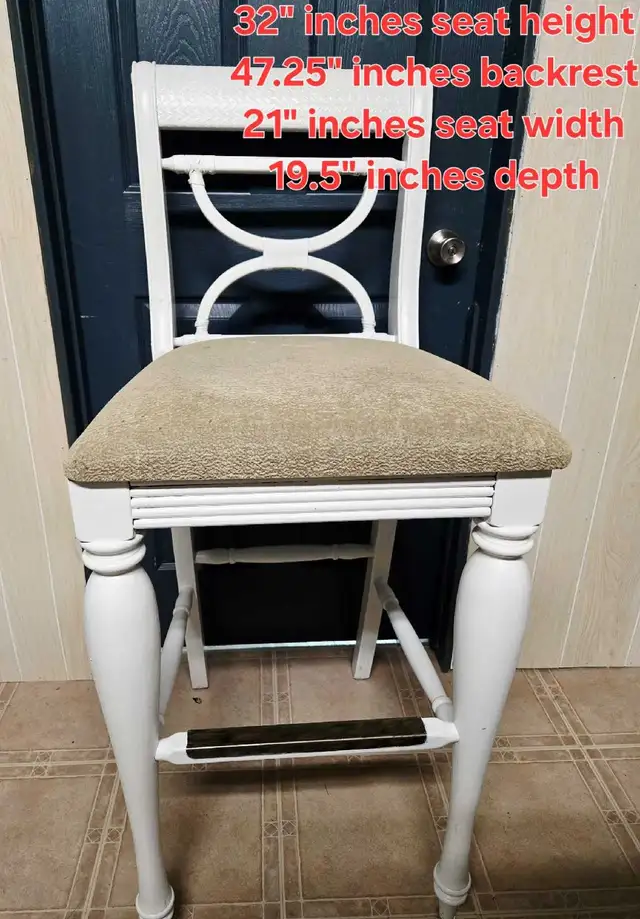 Bar height chairs, 2 pcs in Dining Tables & Sets in Calgary - Image 2