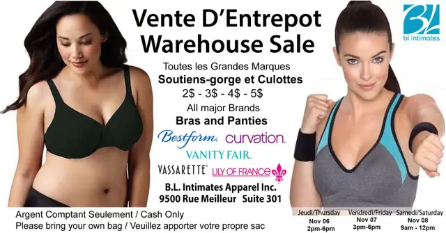 BLIntimates Vente D'entrepot / Warehouse Sale64324642333954120