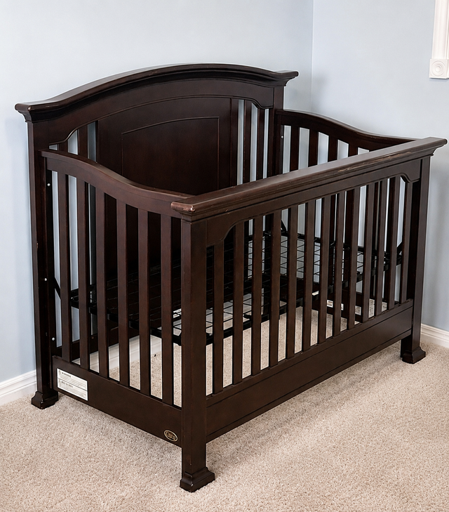 Baby Cache Convertible Crib + Toddler Rail + Simmons Mattress in Cribs in Edmonton - Image 2