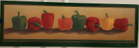 Tri-Colour Salsa Bell Peppers kitchen/cooking  Art Print 