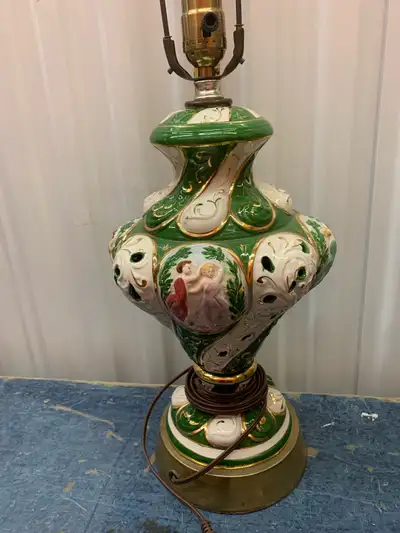 vintage Capodimonte table lamp made in Italy, , View more