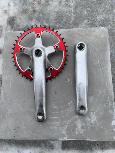 Crankset 170mm with Narrow wide chainring removable 5x110 bcd, View more