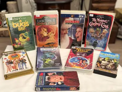 Classic VHS Kids Movies - $5 each or all 9 for $35 A Bug's Life Lion King II Miracle on 34th Street...