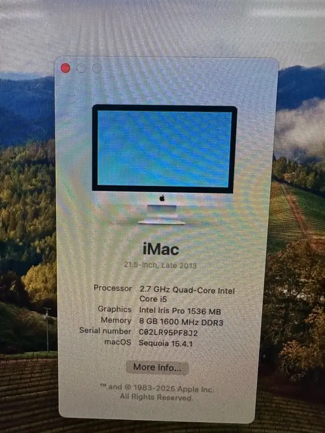 iMac 2013 21.5" Latest OSX - Warranty  in Desktop Computers in Windsor Region - Image 3