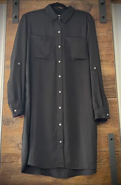 Michael Kors • Classy Black Dress • Silver Buttons • Sized M, View more