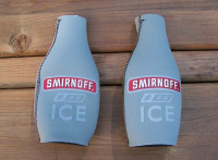 2 Smirnoff Reusable Neoprene Bottle Jackets