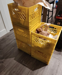 Yellow crates $30.