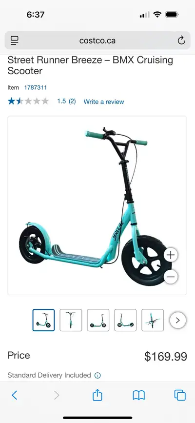 Like New Street Runner Breeze – BMX Cruising Scooter Used handful times Located in Manotick Price is...