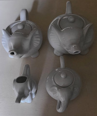 Vintage 7 pc babar elephant teapot set