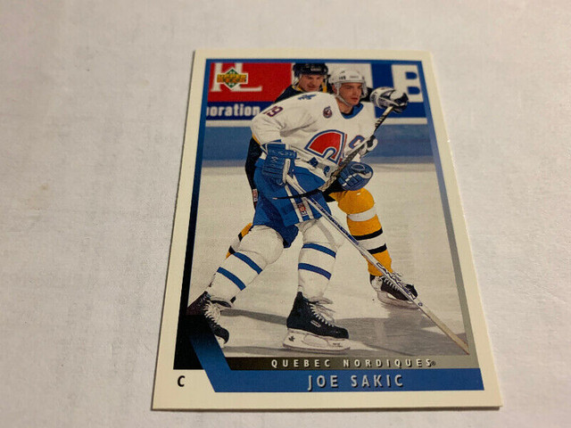 Joe Sakic Hockey Cards. Quebec Nordiques
