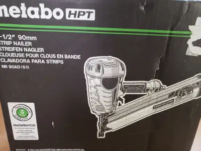 NEW Metabo HPT 30° Strip Framing Nailer – Model NR90AD(S1), View more