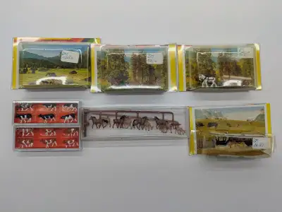 Selling 7 packages of N scale animal figures. 2 are Presier, 4 or Noch and one is Merten. All are ne...