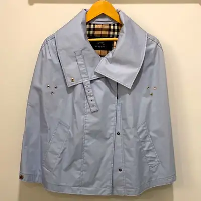 BURBERRY Baby Blue Cape Women’s Size Medium Adorable, View more