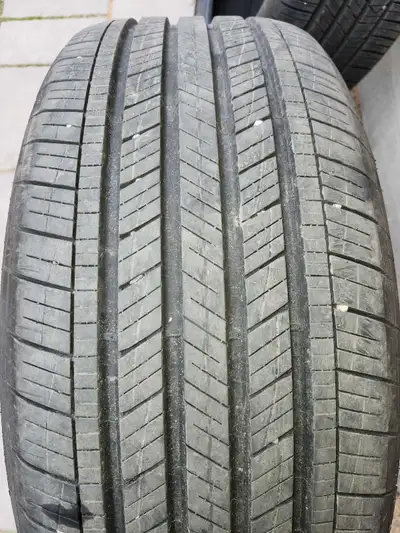 I'm selling a Goodyear Assurance Finesse tire, size 255/55R20 105T with 8mm tire tread depth.