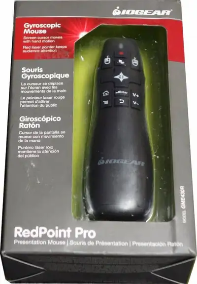 IOGEAR® Red Point Pro 2.4GHz Gyroscopic Presentation Mouse, View more