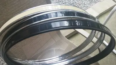 BASS DRUM HOOPS 22" PEARL VINTAGE NAVY 16"  HOOPS  WHITE INLAY, View more