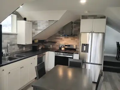 This well built new one bedroom suite offers quiet privacy, off street parking,private sundeck c/w b...