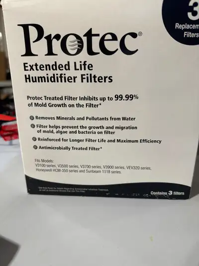 Protec extended life humidifier 2 filters, View more