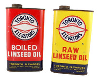 Toronto Elevators Linseed Oil Vintage Pair of Tins