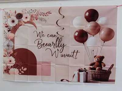 We Can Beearly Wait Baby Shower Backdrop, View more