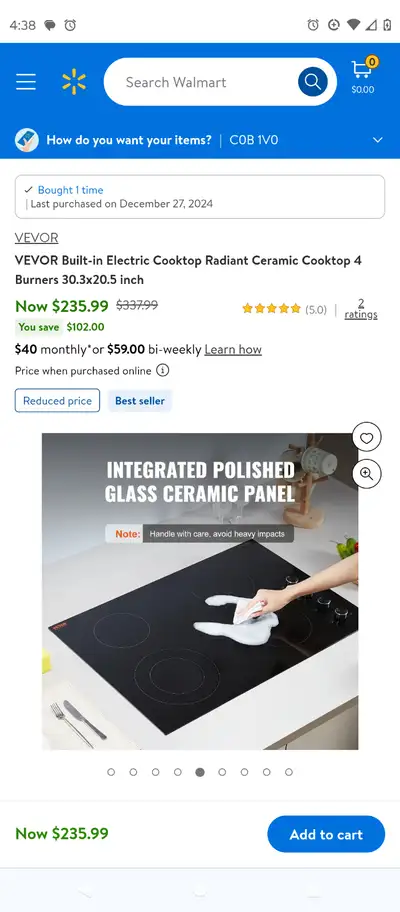 Electric cooktop, View more