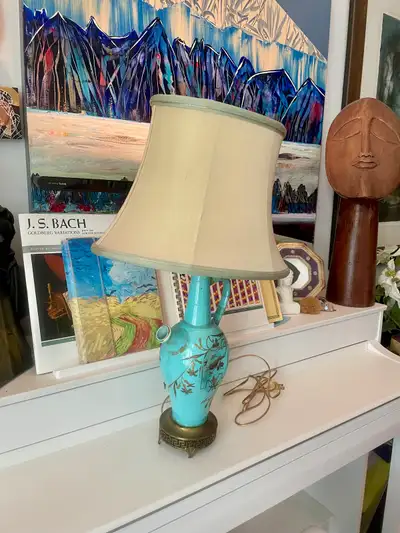 Vintage Chinoiserie Ceramic Table Lamp, View more