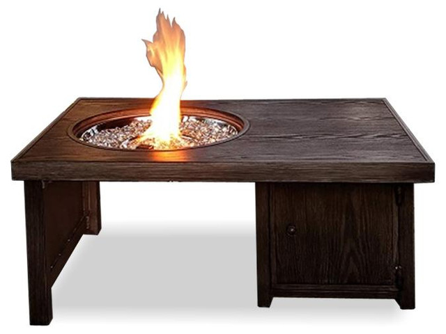 Table de feu fini brun avec grain de bois firepit fire pit dans Mobilier pour terrasse et jardin  à Ouest de l’Île