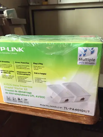 TP-LINK AV500 Nano Powerline Adapters, 2 (TL-PA4010KIT), View more