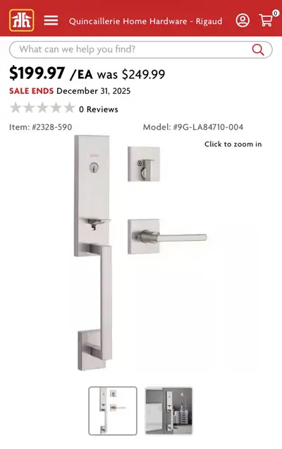 *NEW* Weiser Entrance Grip Set Satin Nickel | Serrure à clenche, View more