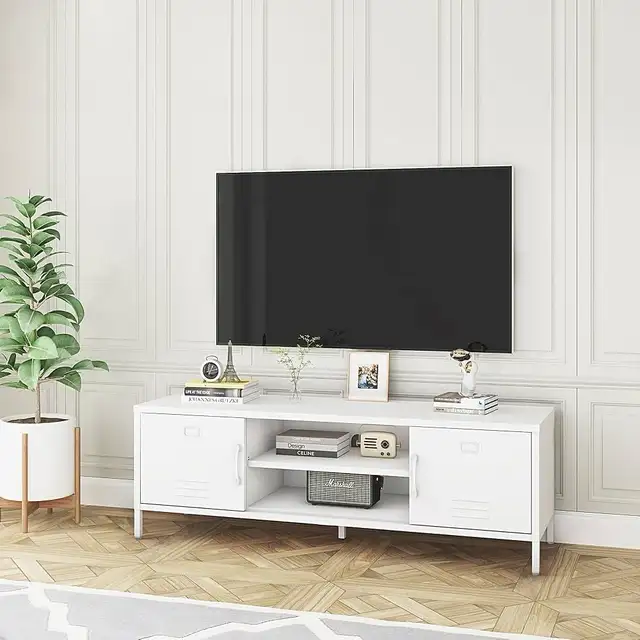 TV Stand for 55 60 inch TV, Metal TV Cabinet Modern Mid Century | TV ...