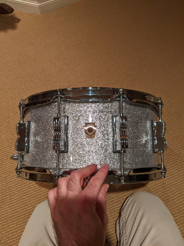 New Ludwig Classic Maple 6.5 x 14 Snare Drum - silver sparkle in Drums & Percussion in Cambridge