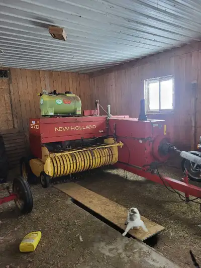 570 new holland small square baler with nunh forage acid kit. Bought it from Tri-Sha and had it serv...