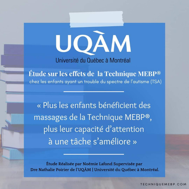 MEBP Massage Enfants Besoins Particuliers dans Santé et besoins spéciaux  à Saint-Jean-sur-Richelieu - Image 2