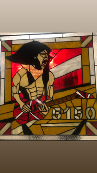 Eddie Van Halen stained glass