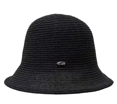 Women’s black bucket hat, View more