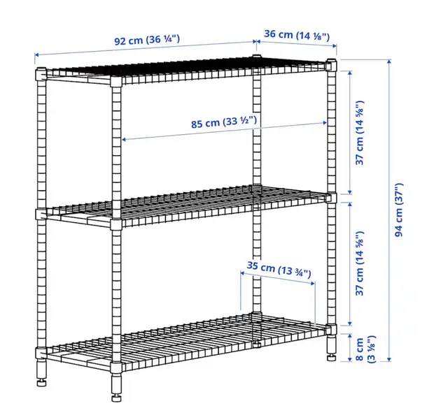 Shelf unit OMAR -IKEA62863262060931121