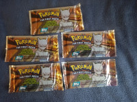 Pokemon Topps The First Movie Booster Pack 5 Trading Cards x5