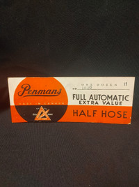 Vintage Penmans Half Hose Cardboard Advertising