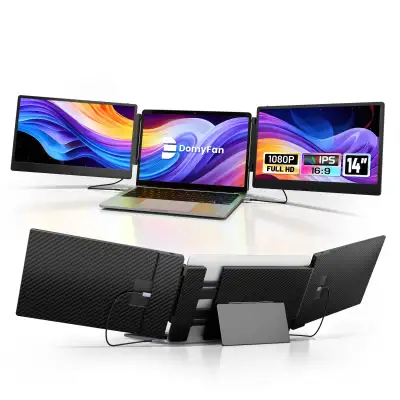 Domyfan S3 14" Laptop Screen Extender- Triple Portable Monitor , View more