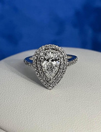 14K Gold 1.58ct. Pear Diamond Engagement Ring *Appraised $11,940