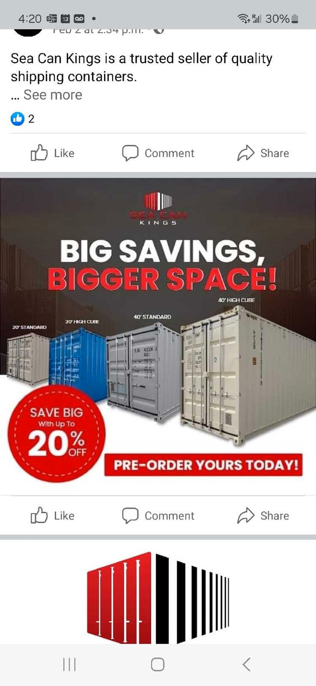 Sea Can Kings your trusted local supplier  in Storage Containers in Mississauga / Peel Region