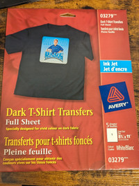 Dark T-Shirt Transfers (4 Unused Sheets Remaining)