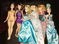 Lot de 13 barbies avec accessoires