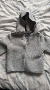 Baby Gap grey hooded sweater 