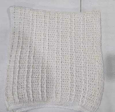NEW Knitted baby blanket creamy white, View more