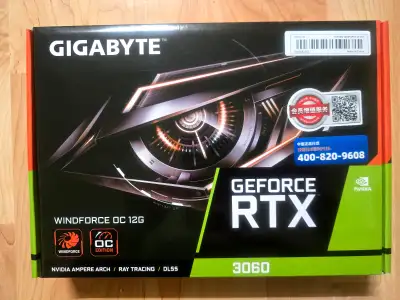 Gigabyte RTX 3060 Windforce OC 12GB Graphics Card, View more